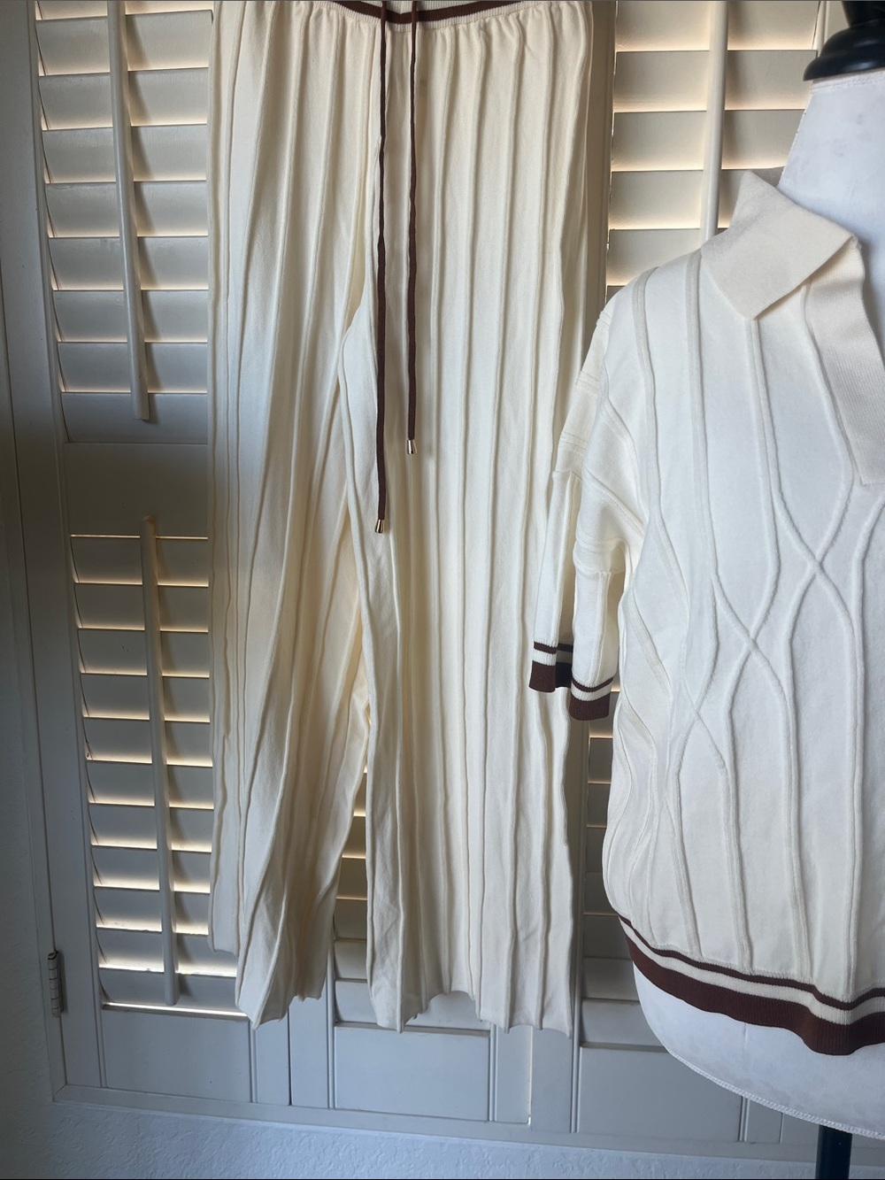 COMMENSE  2-Piece Set | Sweater Top & Wide-Leg Pants | Size M | BNWT - Picture 5 of 9